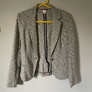 One button heather grey blazer